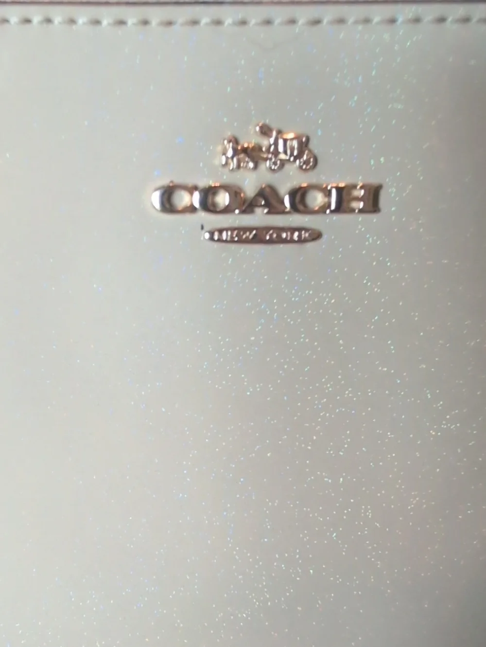 Coach Patent Wristlet in Light Beige with Gold Hardware NWOT
